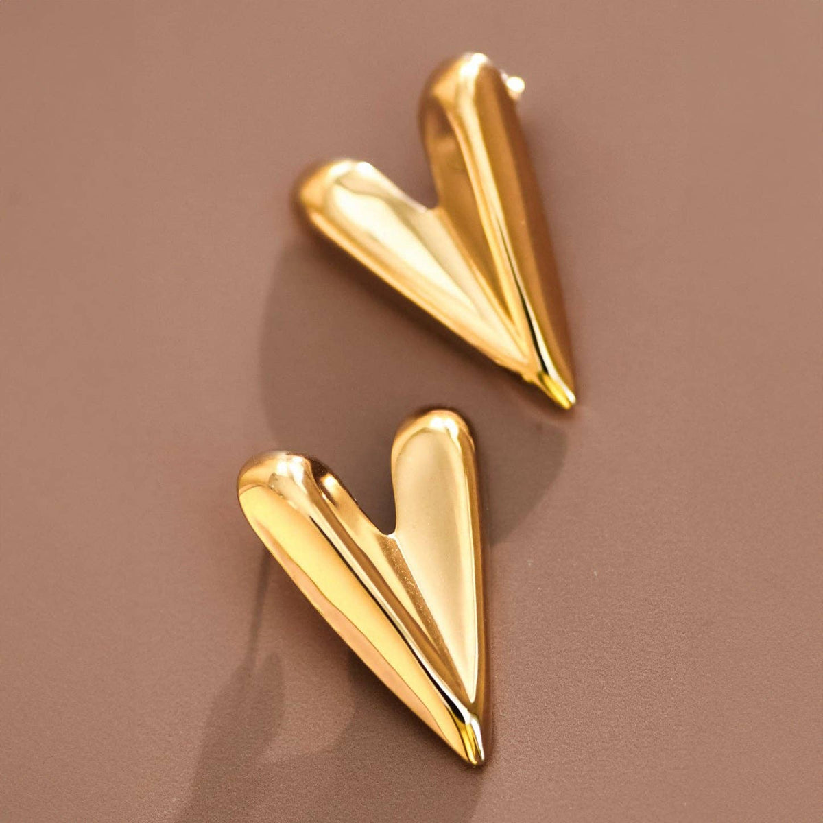 The Heart On Your Sleeve 18K Gold Studs
