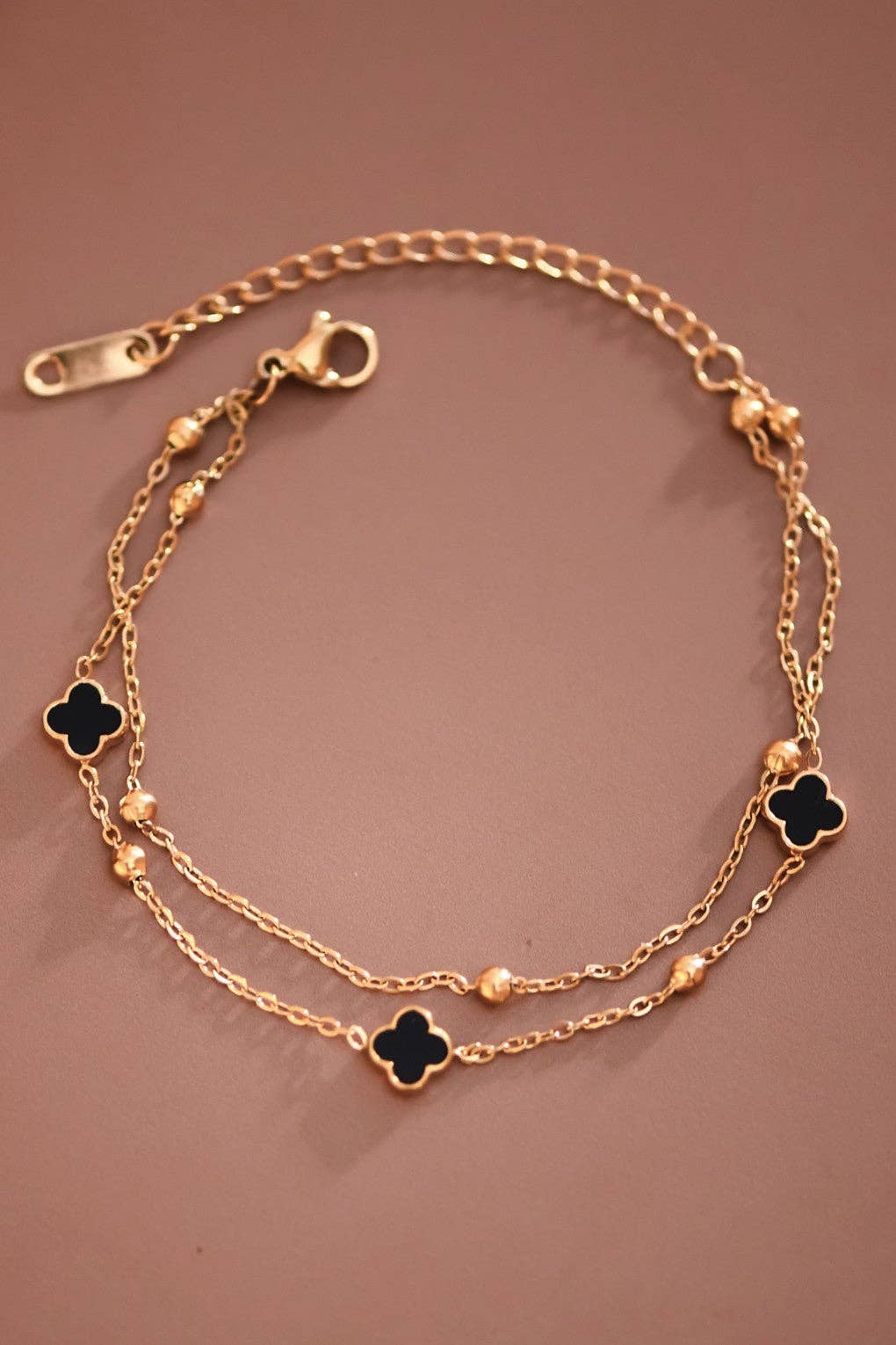 The 18K Gold Plated Lucky You Clover Bracelet