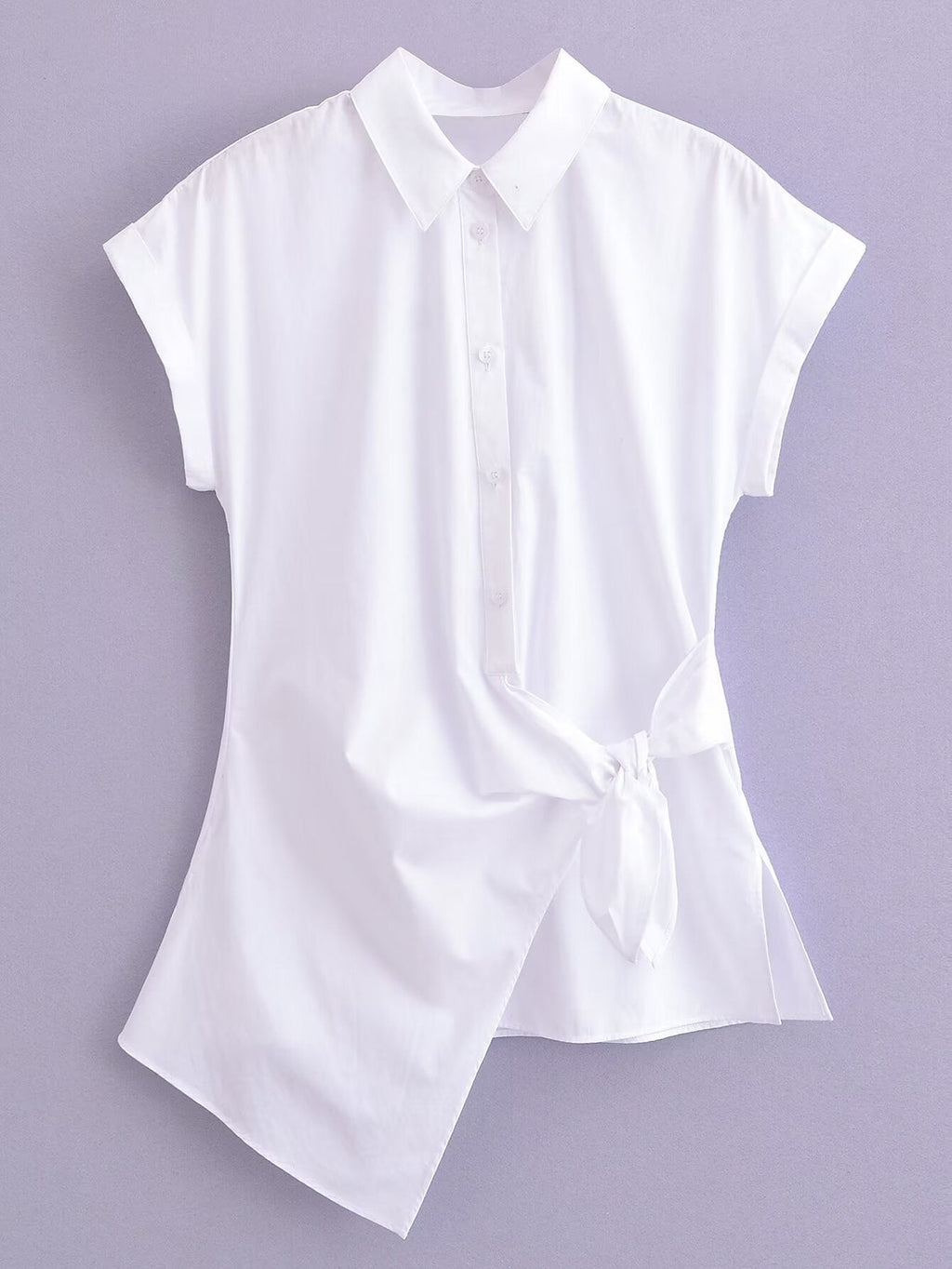 Don't Cross Me White Poplin Shirt
