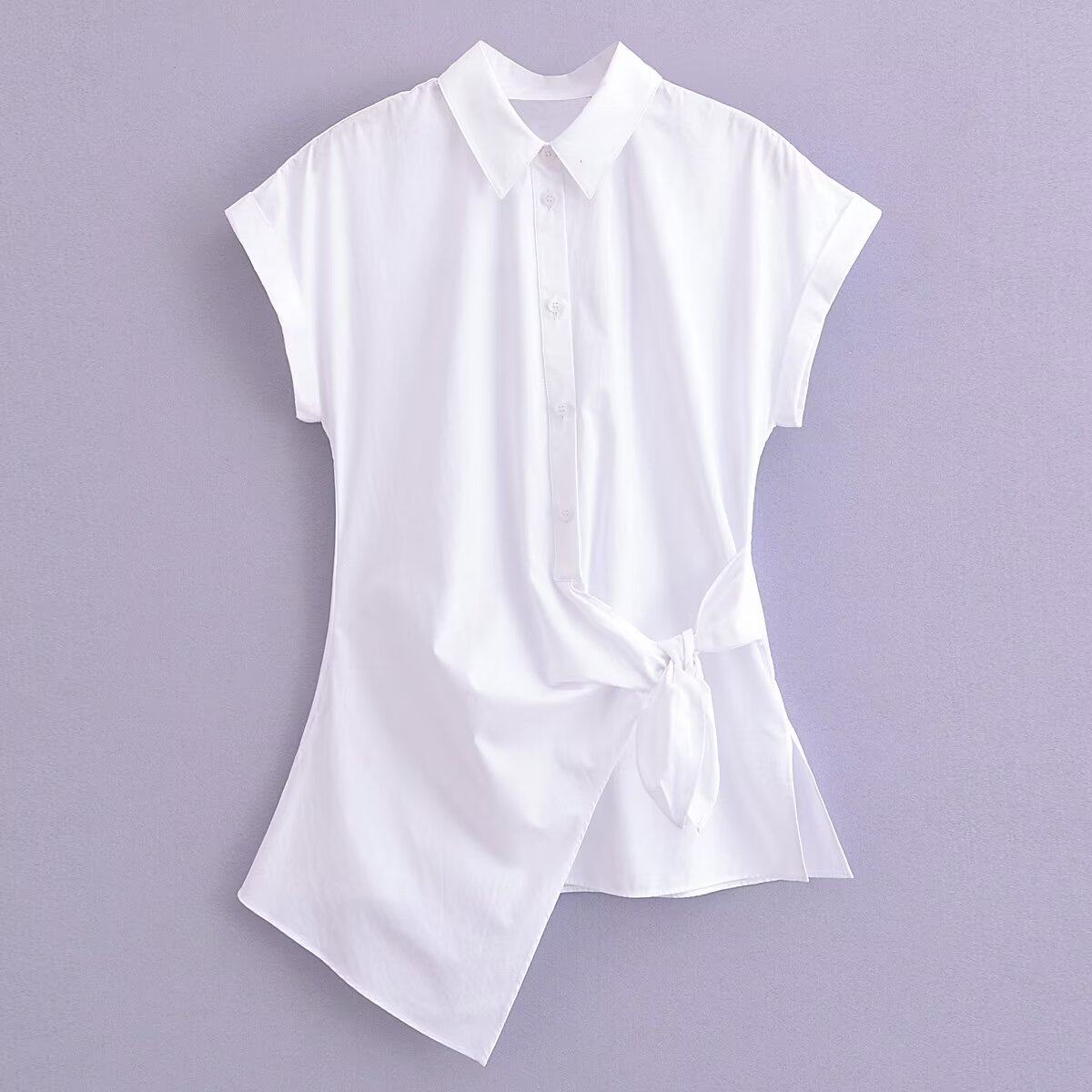 Don't Cross Me White Poplin Shirt