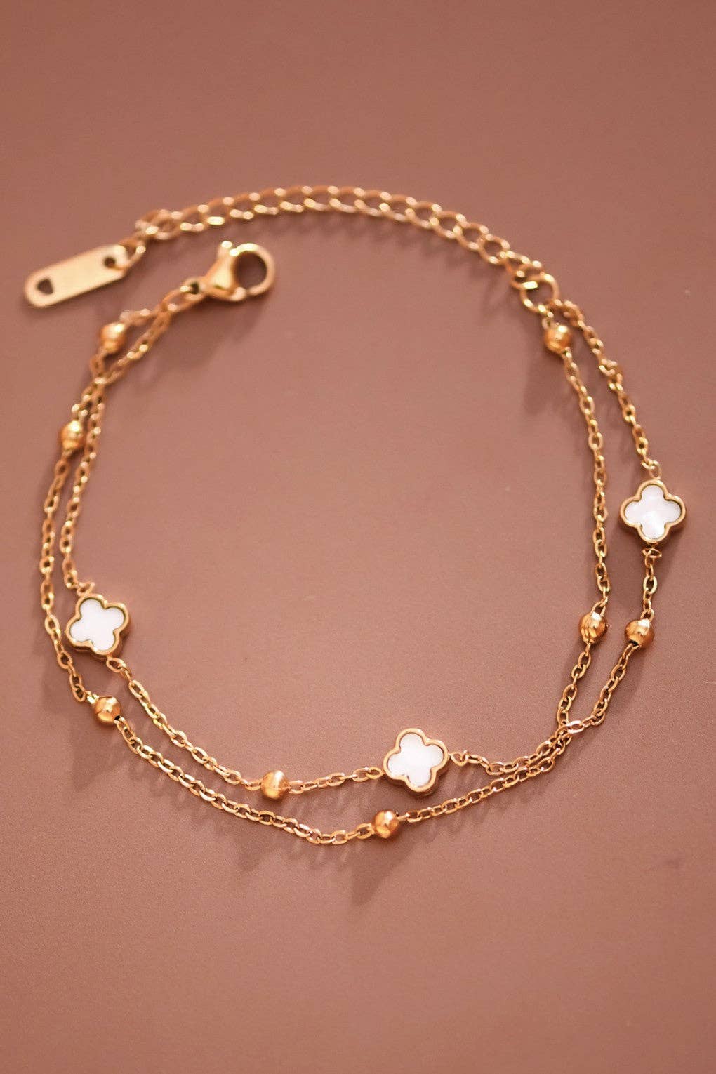 The 18K Gold Charmed Life Clover Bracelet