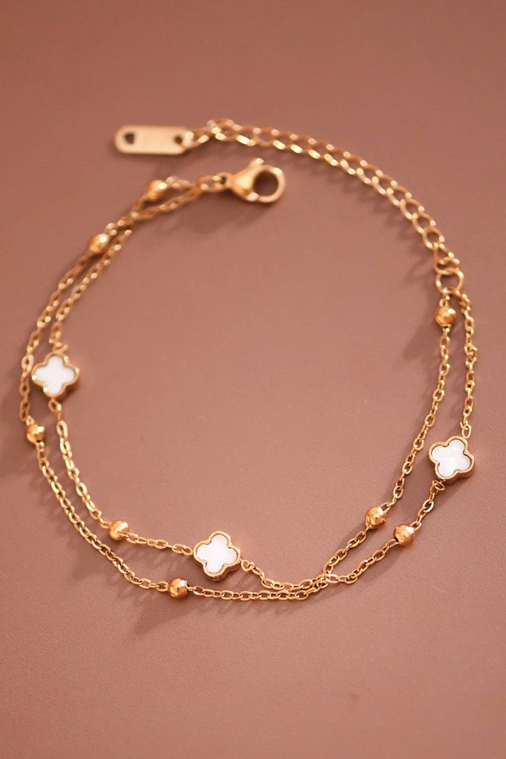 The 18K Gold Charmed Life Clover Bracelet