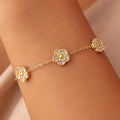 The 18K Gold Golden Hour Floral Bracelet
