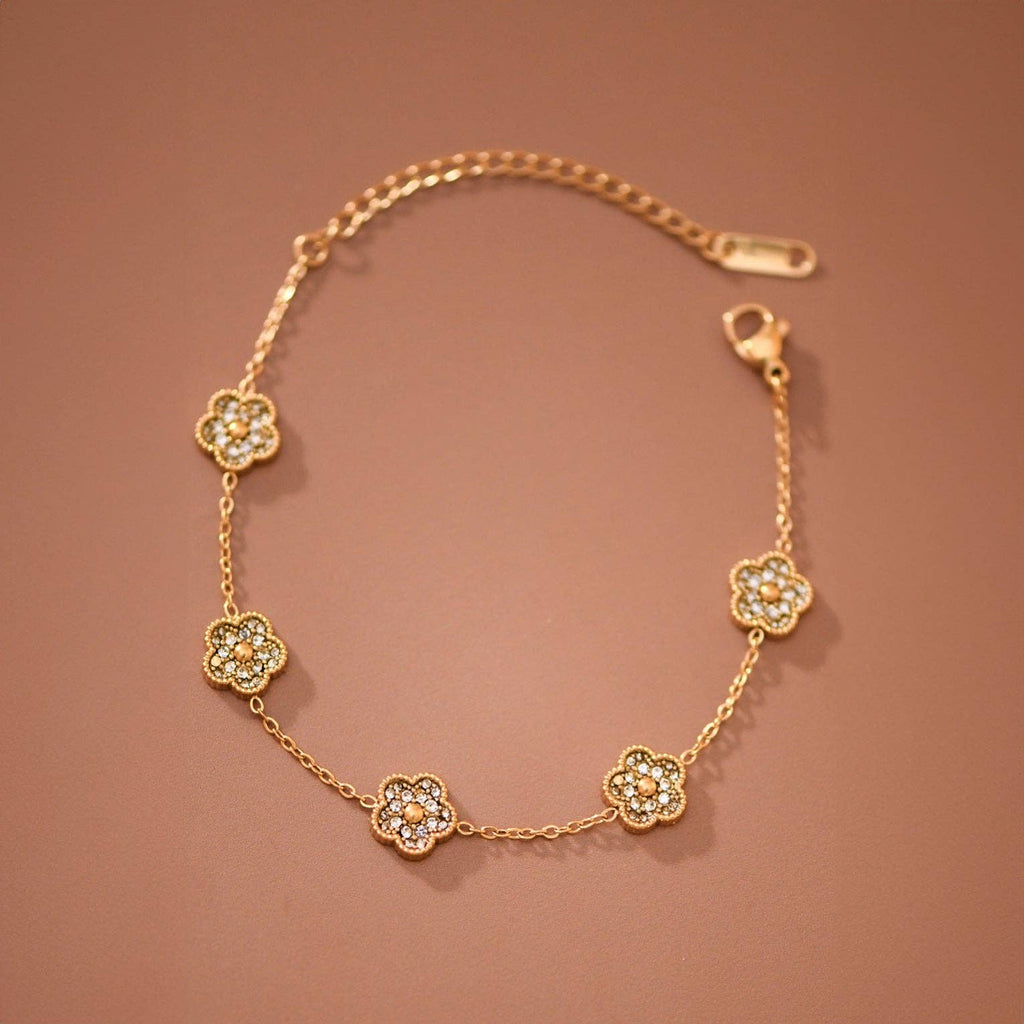 The 18K Gold Golden Hour Floral Bracelet