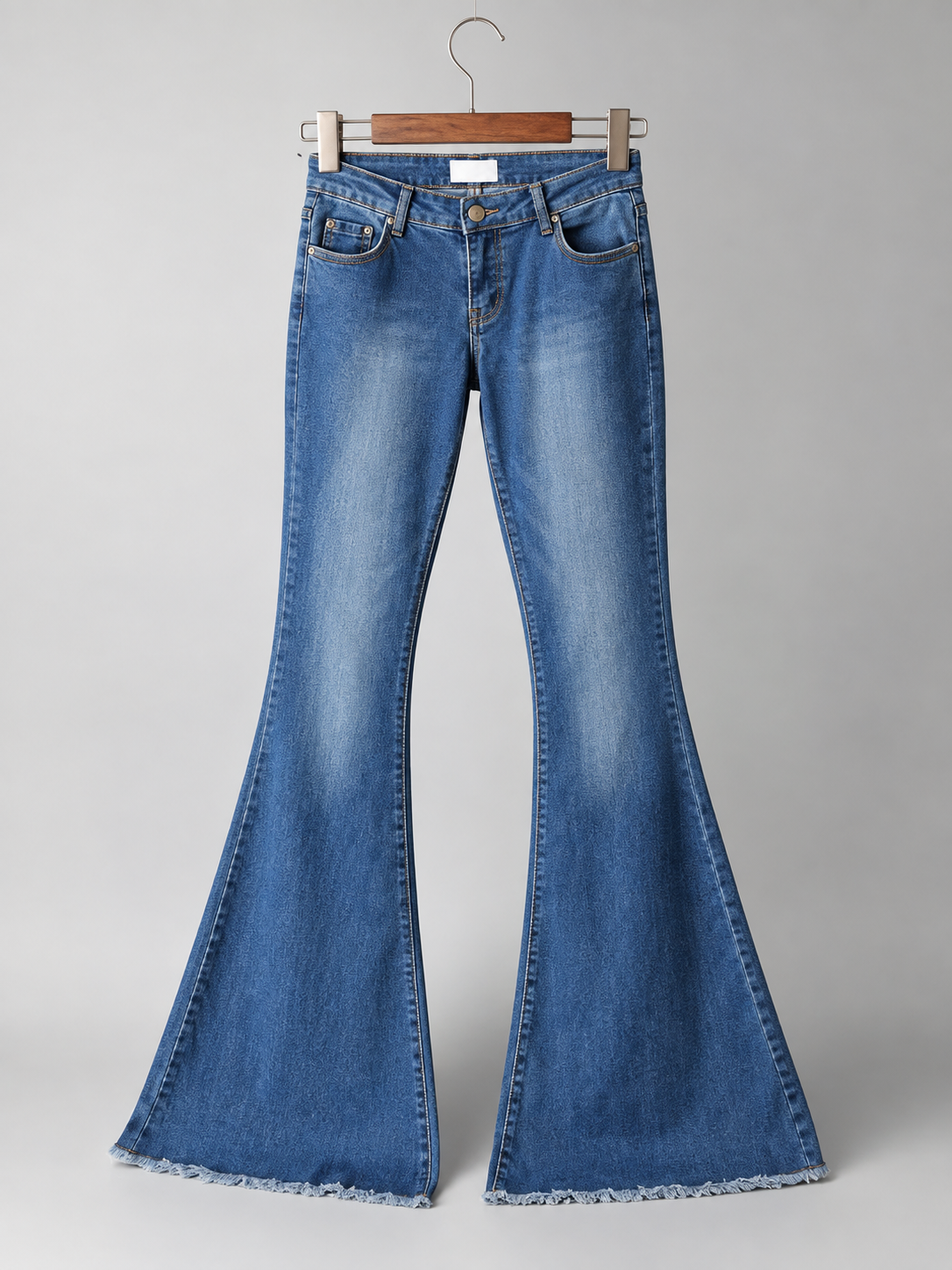 Wide Leg Medium Wash low Waist Jeans