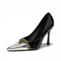 Take the Meeting Metal Chain Heels