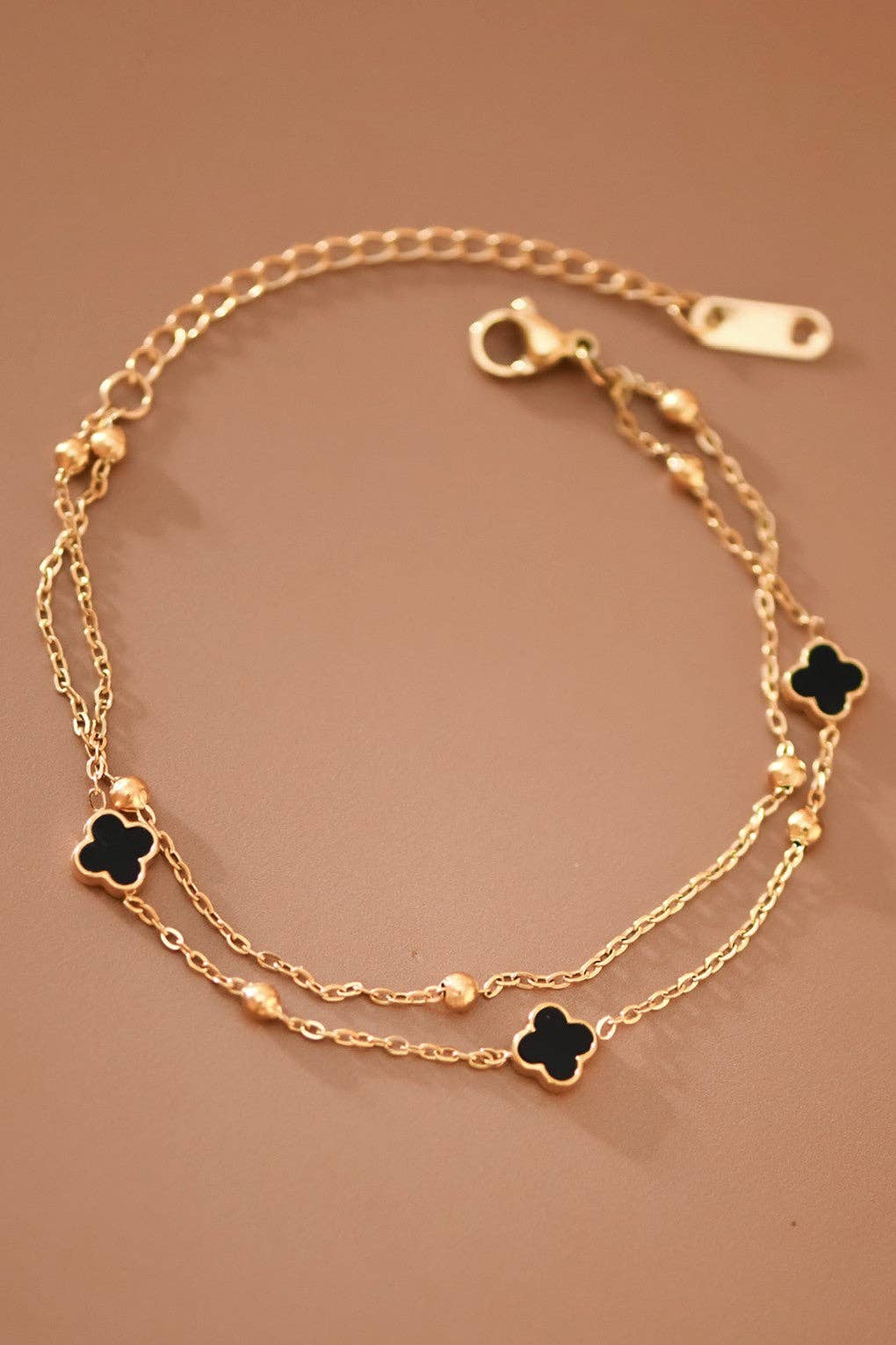 The 18K Gold Plated Lucky You Clover Bracelet