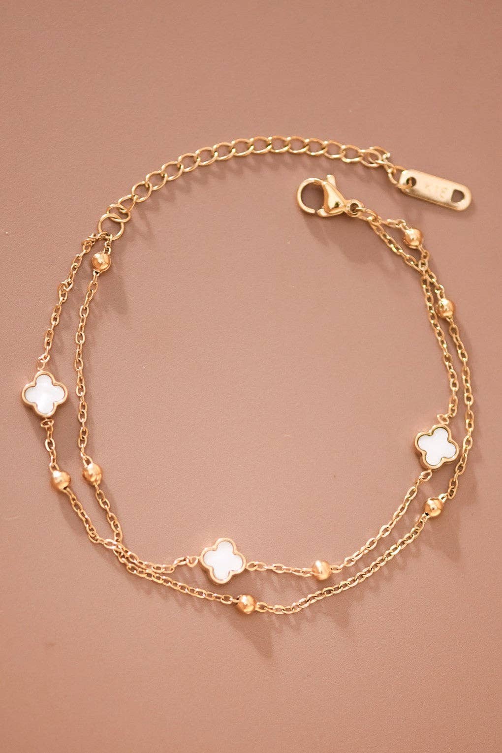 The 18K Gold Charmed Life Clover Bracelet