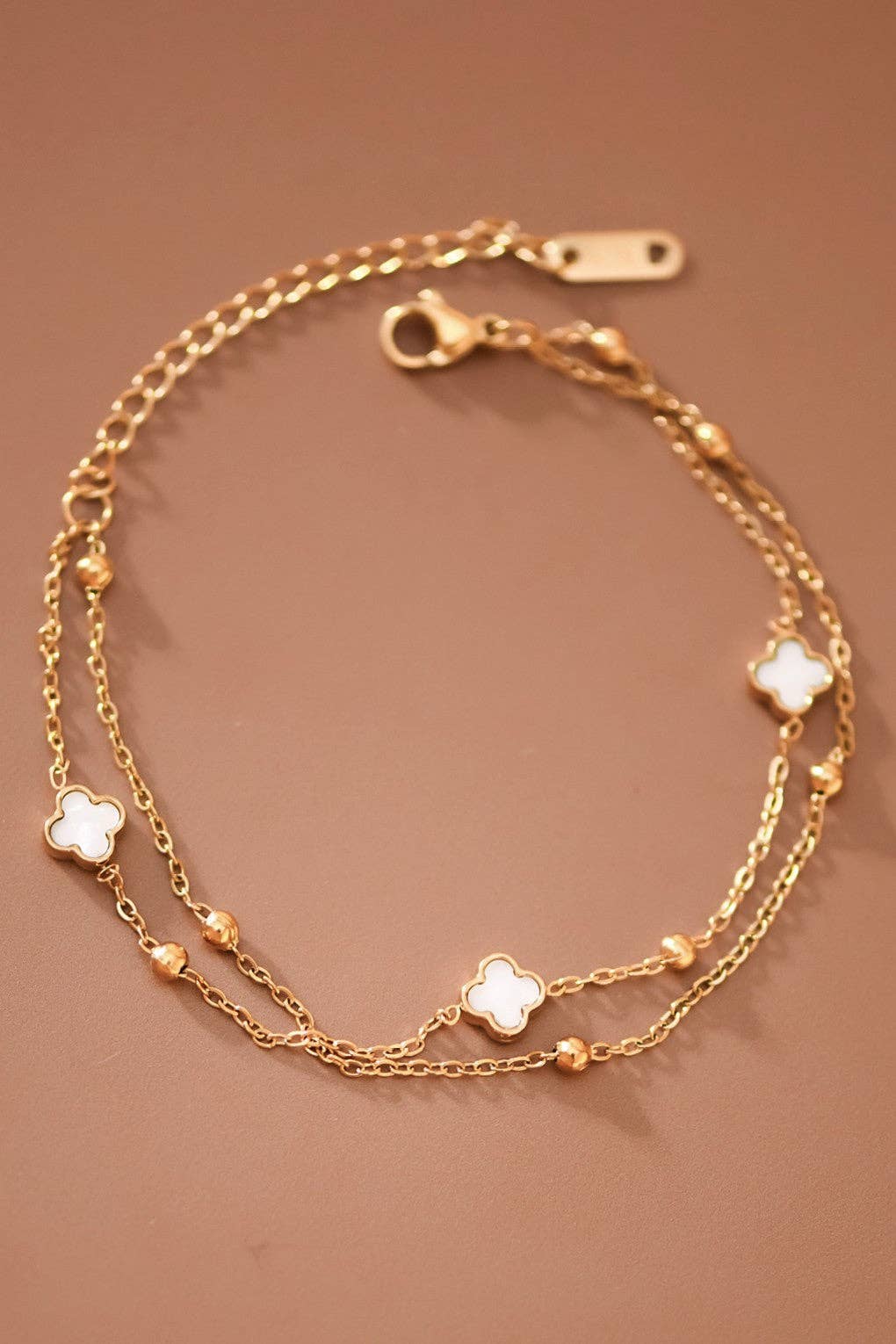 The 18K Gold Charmed Life Clover Bracelet