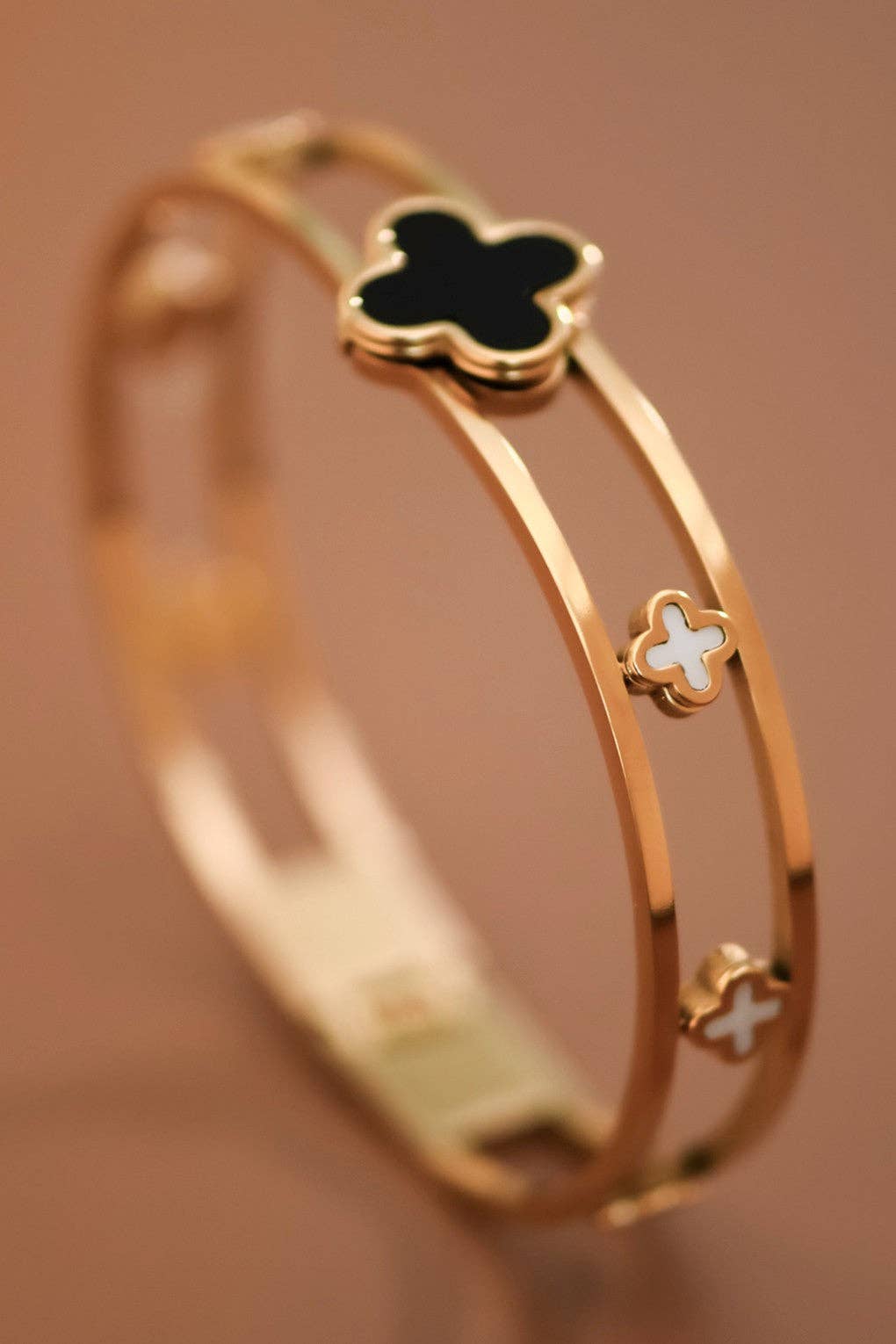 The Signature Black & 18K Gold Bangle