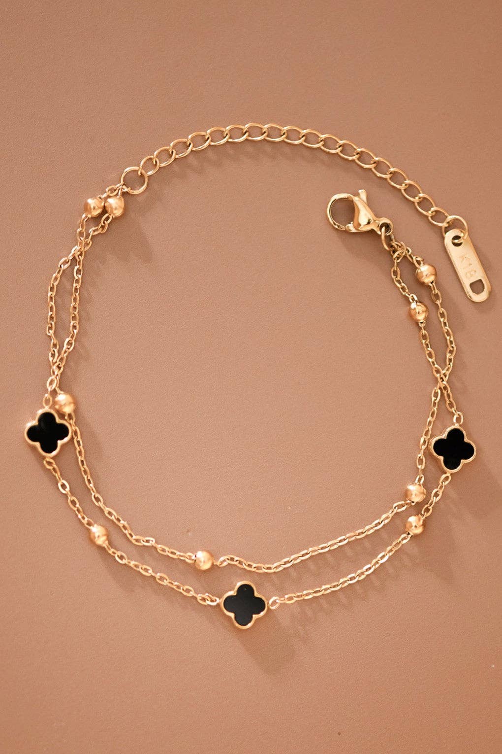The 18K Gold Plated Lucky You Clover Bracelet