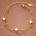 The 18K Gold Charmed Life Clover Bracelet