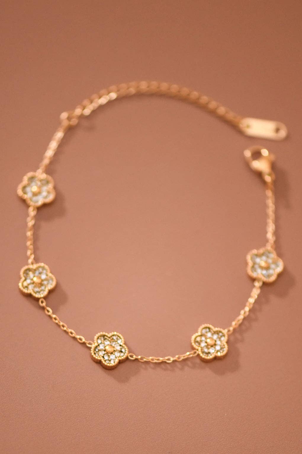 The 18K Gold Golden Hour Floral Bracelet