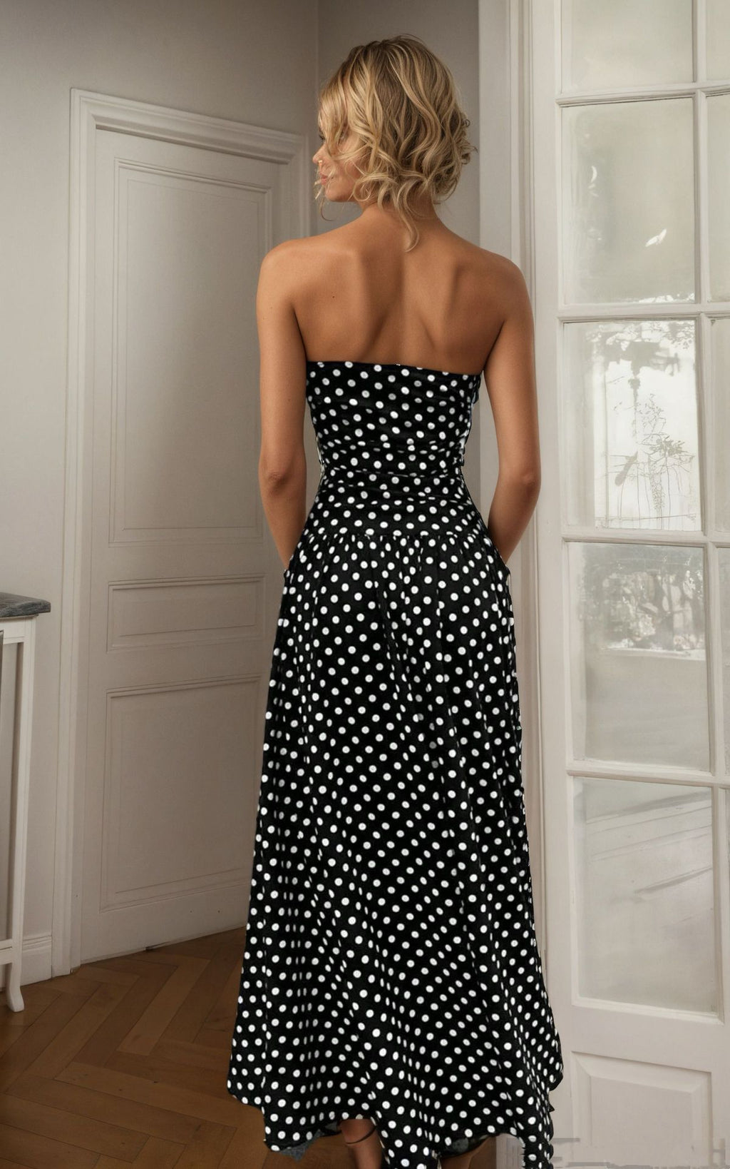 The Out of Office Polka Dot Maxi Dress